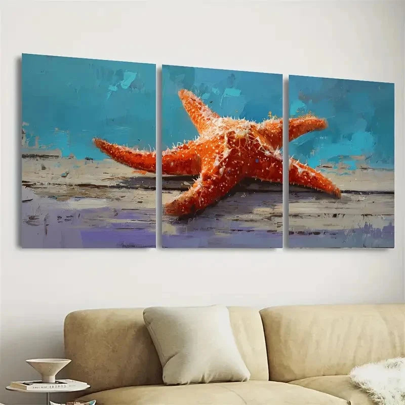 3pcs Ocean Waves Scenic Wall Art Set Canvas Framed 50x70cm - High Quality Print 100% Australian Made Wall Canvas Ready to Hang