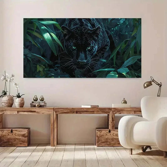 Leopard Contemporary Wildlife Wall Art Canvas Office Home Room Framed 120x60cm