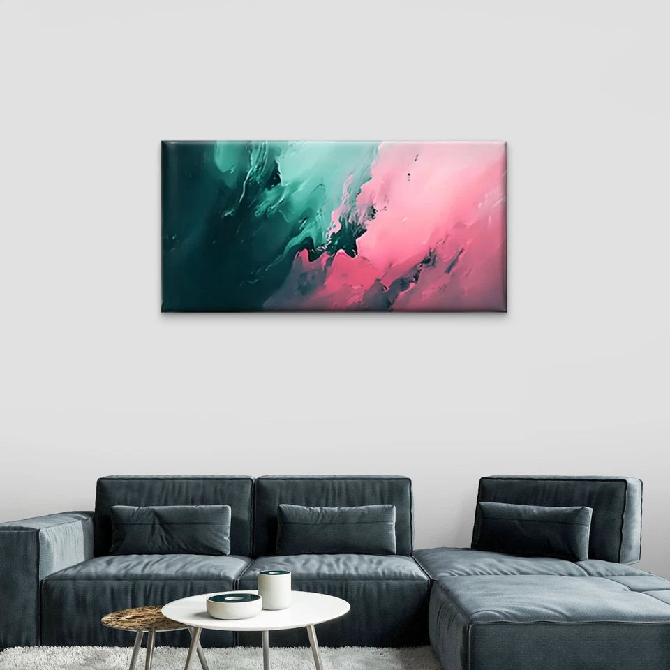 Modern Abstract Wave Line Wall Art Canvas Office Home Room Framed 120x60cm