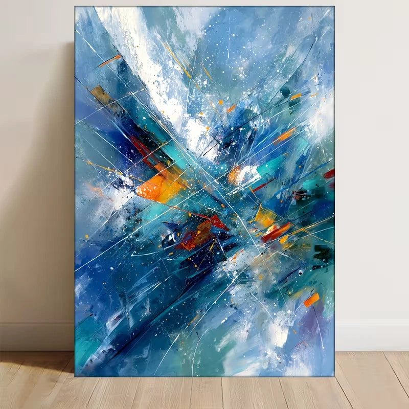 Vibrant Dynamic Abstract Print Ready to Hang