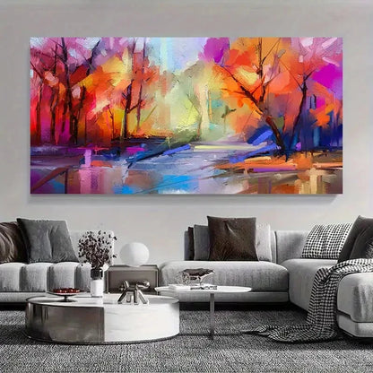 Deep Forest Landscape Wall Art Canvas Office Home Room Framed 120x60cm
