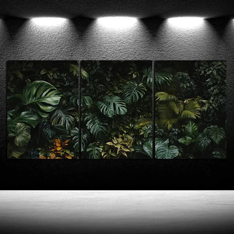 3pcs Green Plants Under The Sunshine Metal Print Ready to Hang Art - Bella Home Decor