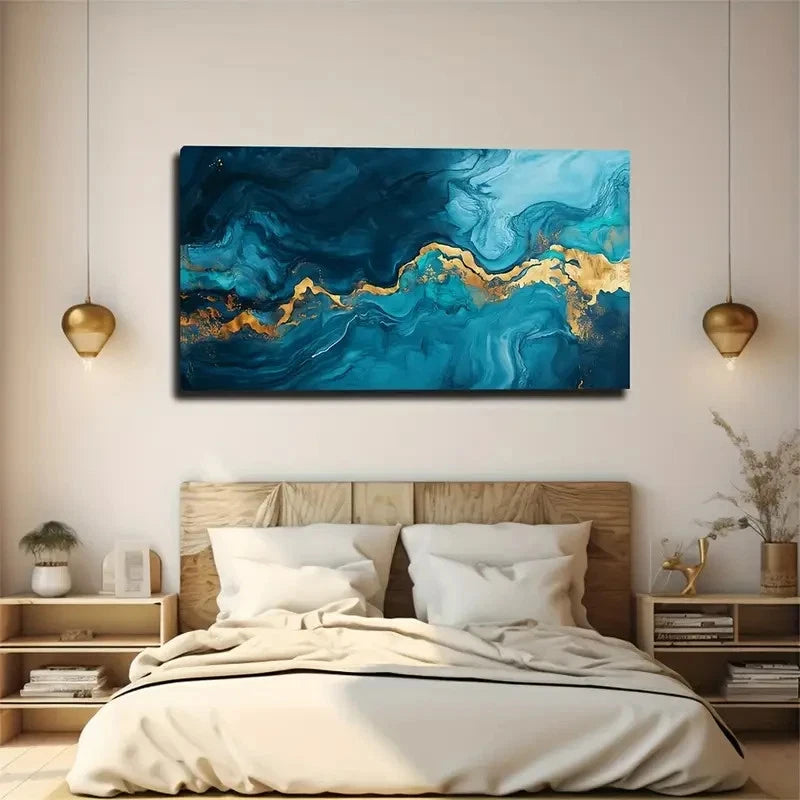 Chinese Retro Bohemian Modern Wall Art Canvas Office Home Room Framed 120x60cm