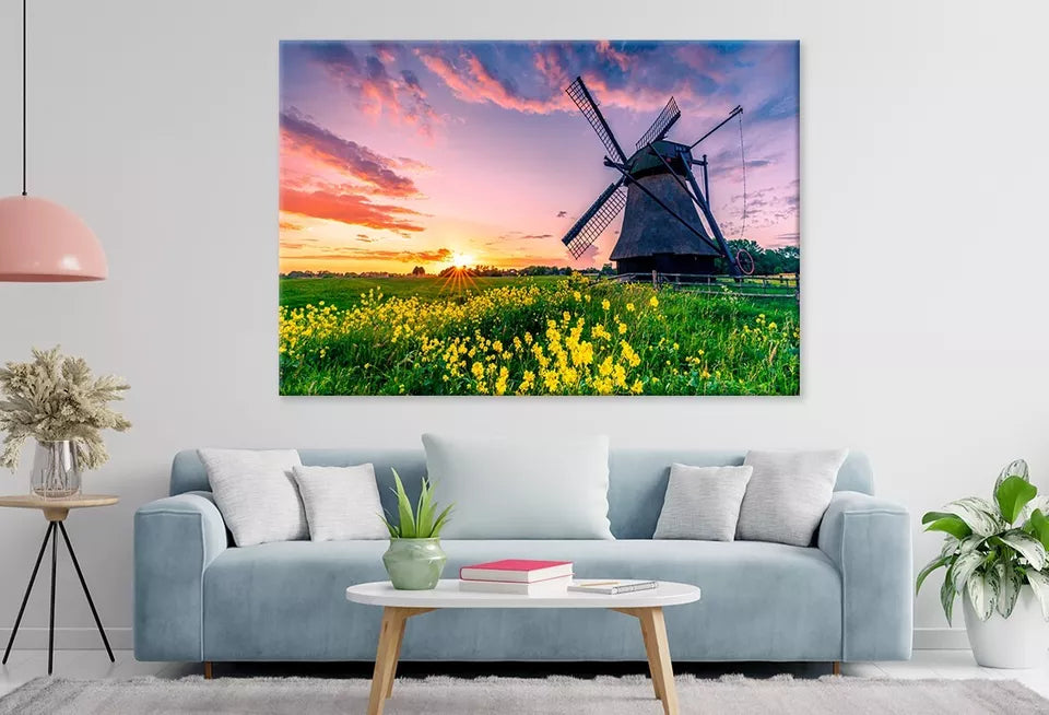 Water Scoop Mill In East Friesland Wall Art Decor 100% Australian Made - Bella Home Decor