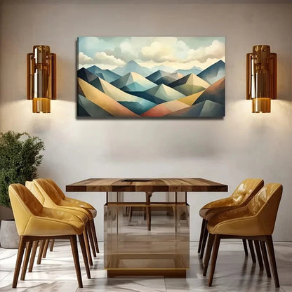 Mountain Scenery Decoration Wall Art Canvas Office Home Room Framed 120x60cm