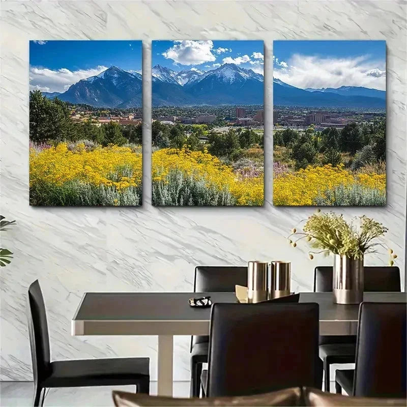 3pcs Colorado Springs Décor Nature Perfect Wall Art Set Canvas Framed 50x70cm - High Quality Print 100% Australian Made Wall Canvas Ready to Hang - Bella Home Decor