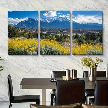 3pcs Colorado Springs Décor Nature Perfect Wall Art Set Canvas Framed 50x70cm - High Quality Print 100% Australian Made Wall Canvas Ready to Hang - Bella Home Decor