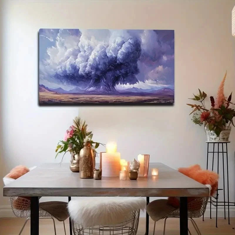 Magnificent Swirling Clouds Wall Art Canvas Office Home Room Framed 120x60cm