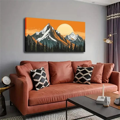 Some Snow-Covered Peaks Wall Art Canvas Office Home Room Framed 120x60cm