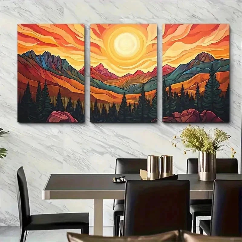 3pcs Colorado Travel Decoration USA Perfect Wall Art Set Canvas Framed 50x70cm - High Quality Print 100% Australian Made Wall Canvas Ready to Hang - Bella Home Decor