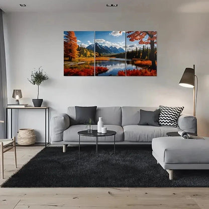 3pcs Autumn Nature Scenery Clouds Metal Print Ready to Hang Art - Bella Home Decor