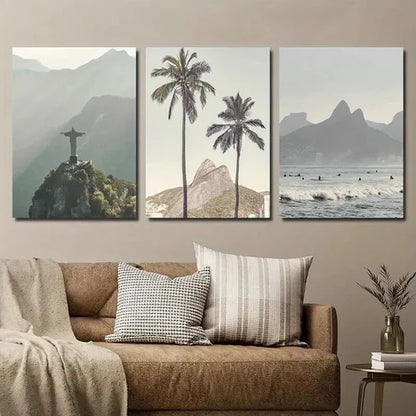 3pcs Rio de Janeiro Brazilian Inspirational Wall Art Canvas Unframed - High Quality Print 100% Australian Made Wall Canvas