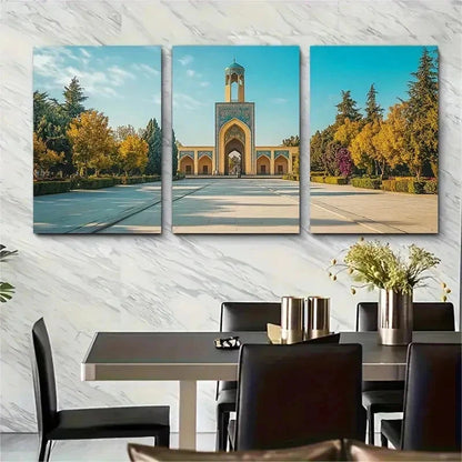 3pcs Elegant Landmark Cultural Decor Perfect Wall Art Set Canvas Framed 50x70cm - High Quality Print 100% Australian Made Wall Canvas Ready to Hang
