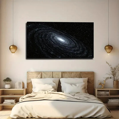 Unique Galaxy Space Happy Wall Art Canvas Office Home Room Framed 120x60cm