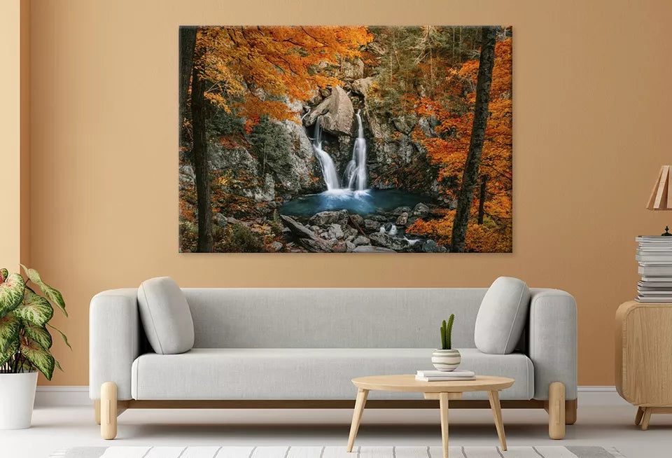 Bash Falls Waterfall New England  Wall Art Decor 100% Australian Made - Bella Home Decor