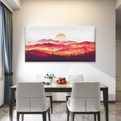 Abstract Art Watercolor Paintin Wall Art Canvas Office Home Room Framed 120x60cm