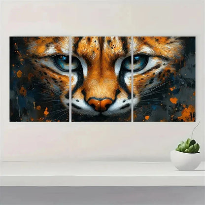 3pcs Animal Art Cat TY  Wall Art Set Canvas Framed 40x60cm - High Quality Print 100% Australian Made Wall Canvas Ready to Hang - Bella Home Decor