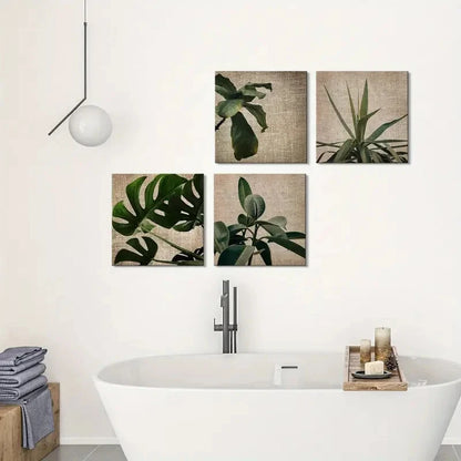 Share 4pcs Sage Green Botanical  Wall Art Canvas Framed