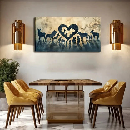 Rustic Charm Rustic Forest Wall Art Canvas Office Home Room Framed 120x60cm
