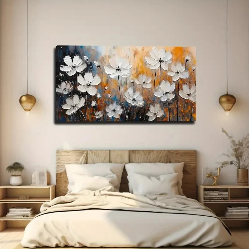 Orange Warm Color Background Wall Art canvas office home room framed 120x60cm - Bella Home Decor