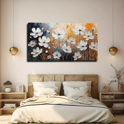 Orange Warm Color Background Wall Art canvas office home room framed 120x60cm - Bella Home Decor
