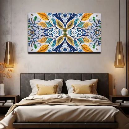 Flower Graphics Wall Art Canvas Office Home Room Framed 120x60cm