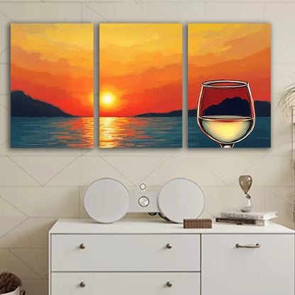 3pcs Vibrant Ocean & Mountain Landscape Wall Art Set Canvas Framed 60x90cm – High Quality Print 100% Australian Made Wall Canvas Ready to Hang