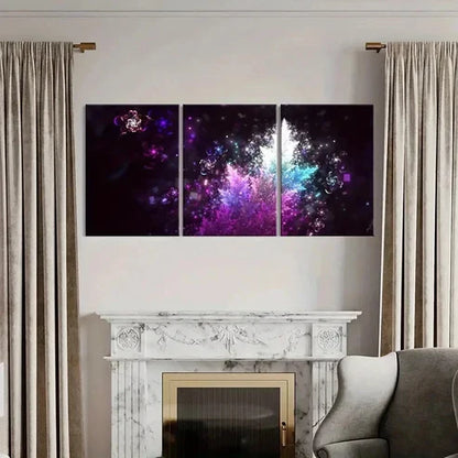 3pcs Fantasy Colorful Leaves Abstract Aesthetic Wall Art Canvas Unframed - High Quality Print 100% Australian Made Wall Canvas