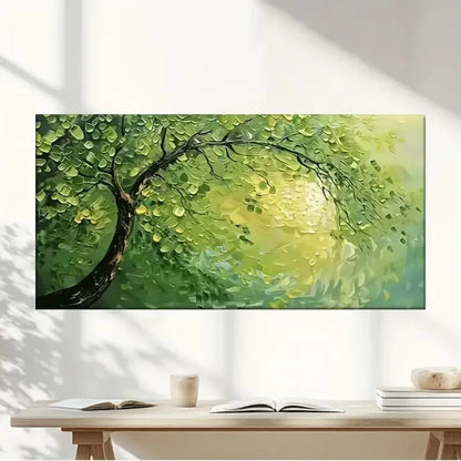 Leafy Tree Nature Perfect Wall Art Canvas Office Home Room Framed 120x60cm