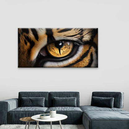Eye Of The Tiger Perfect Wall Art Canvas Office Home Room Framed 120x60cm
