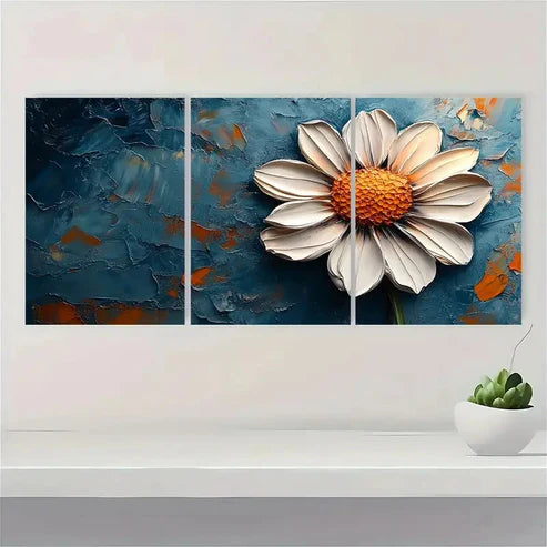 3pcs Flower Painting Abstract Floral FP 1Wall Art Set Canvas Unframed - High Quality Print 100% Australian Made Wall Canvas