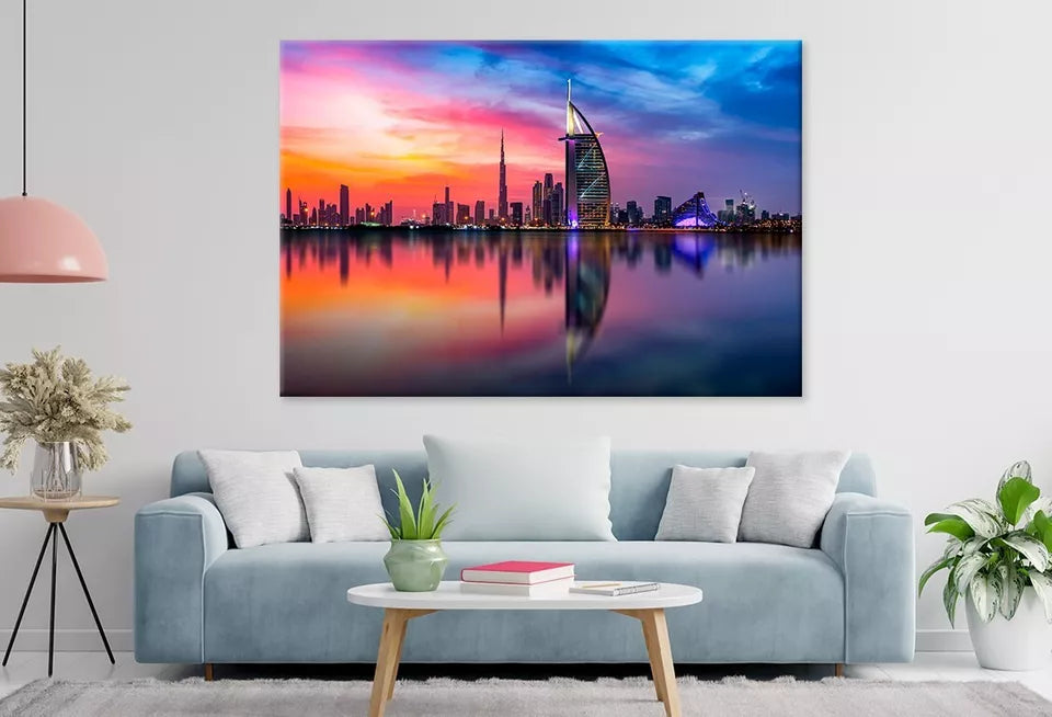 Dubai Skyline And Downtown Wall Art Decor 100% Australian Made - Bella Home Decor