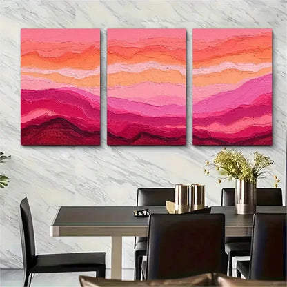 3pcs Pink Desert & Cowboy Theme Perfect  Wall Art Set Canvas Framed 60x90cm - High Quality Print 100% Australian Made Wall Canvas Ready to Hang