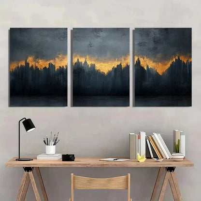 3pcs lack And White Texture Mcinimalist Perfect Wall Art Set Canvas Framed 40x60cm - High Quality Print 100% Australian Made Wall Canvas Ready to Hang - Bella Home Decor