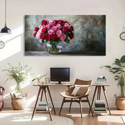 Gerbera Daisies Floral Décor Wall Art Canvas Office Home Room Framed 120x60cm - Bella Home Decor