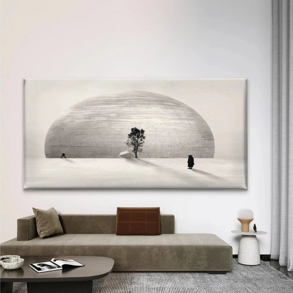 Surreal Harmony Minimalist Wall Art Canvas Office Home Room Framed 120x60cm