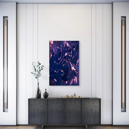Colorful Marble Effect Background Metal Print Ready to Hang