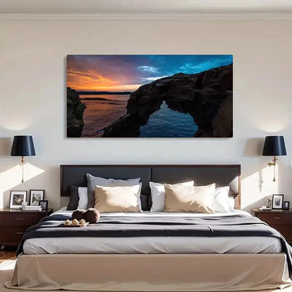 Stunning Ocean Sunset Décor Wall Art Canvas Office Home Room Framed 120x60cm