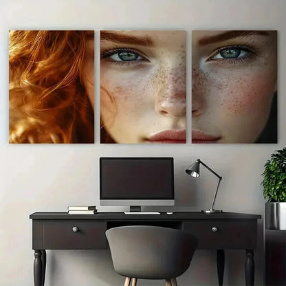 3pcs Carrie Roberts Beauty Girl Perfect Wall Art Set Canvas Framed 50x70cm - High Quality Print 100% Australian Made Wall Canvas Ready to Hang - Bella Home Decor