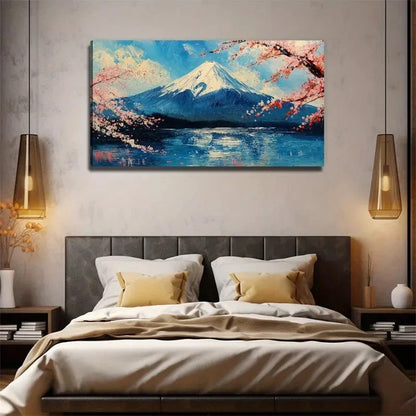 Famous Mount Fuji Suitable Wall Art Canvas Office Home Room Framed 120x60cm