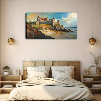 Sea Realistic Aesthetic Décor Wall Art Canvas Office Home Room Framed 120x60cm - Bella Home Decor
