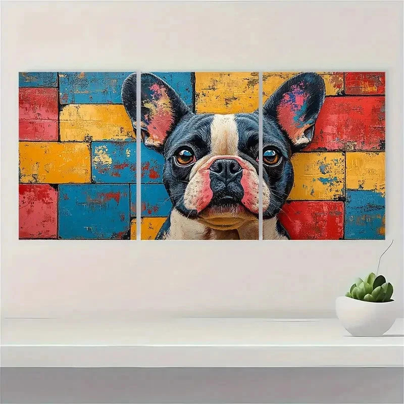 3pcs Colorful Pattern Abstract Modern Wall Art Set Canvas Framed 50x70cm - High Quality Print 100% Australian Made Wall Canvas Ready to Hang - Bella Home Decor