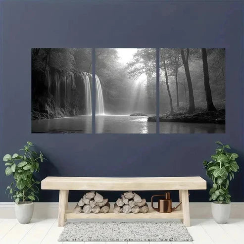 3pcs Haunting Black And White Forest Wall Art Canvas Unframed - High Quality Print 100% Australian Made Wall Canvas
