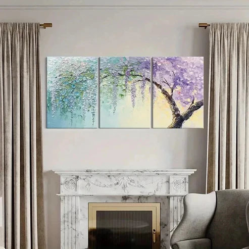 3pcs Artistic Abstract Landscape Art Vintage Wall Art Canvas Unframed - High Quality Print 100% Australian Made Wall Canvas - Bella Home Decor