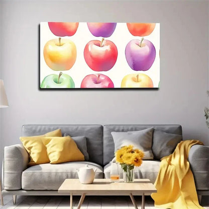 Color Rich Apple Fresh Creative Wall Art Canvas Office Home Room Framed 120x60cm