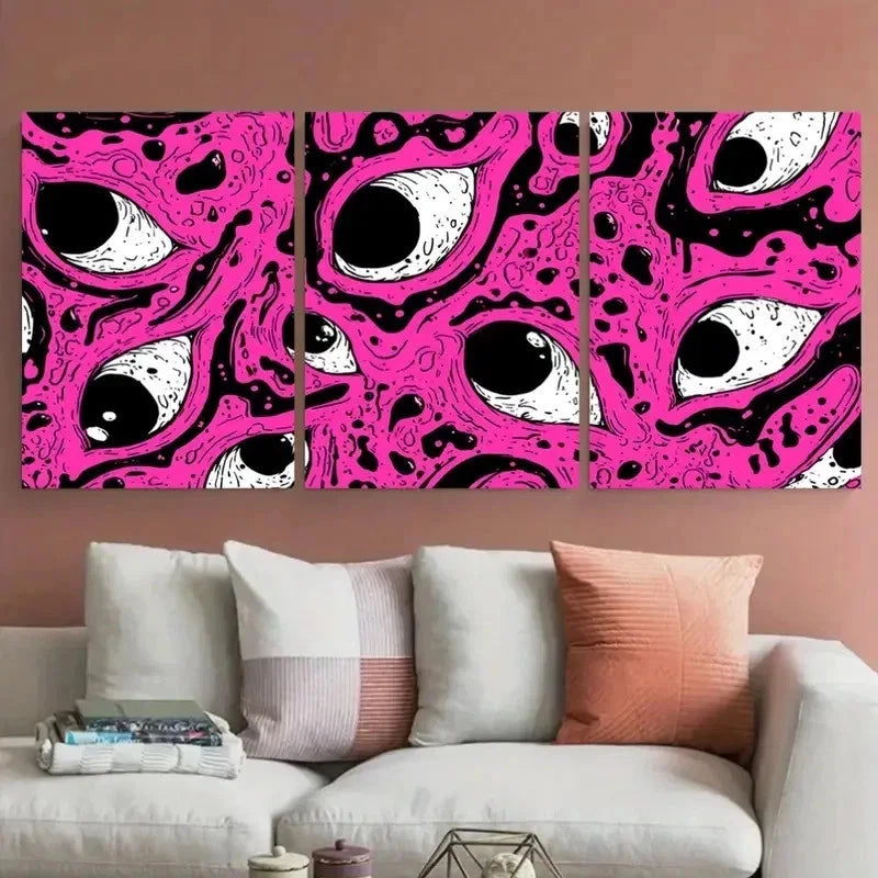 3pcs Funny Crying Corner Trendy Perfect  Wall Art Set Canvas Framed 60x90cm - High Quality Print 100% Australian Made Wall Canvas Ready to Hang - Bella Home Decor