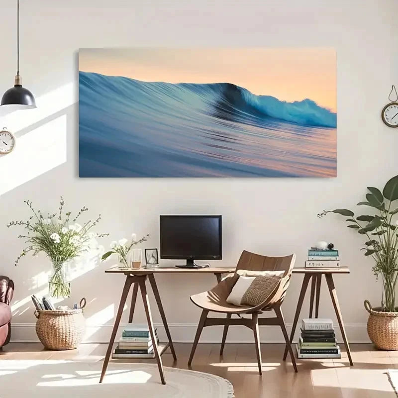 Apple Waves Natural Scenery Wall Art Canvas Office Home Room Framed 120x60cm - Bella Home Decor