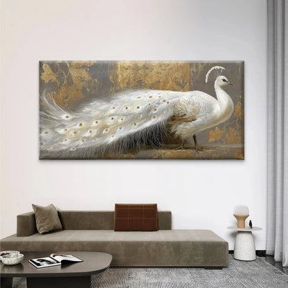 White Pea Rooster Wall Art Canvas Office Home Room Framed 120x60cm