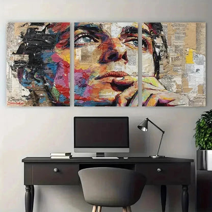 3pcs Signed Acrylic On By Steve Bonds Perfect Wall Art Set Canvas Framed 50x70cm - High Quality Print 100% Australian Made Wall Canvas Ready to Hang