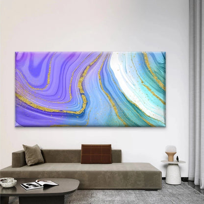 Abstract Liquid Marble Design Wall Art Canvas Office Home Room Framed 120x60cm